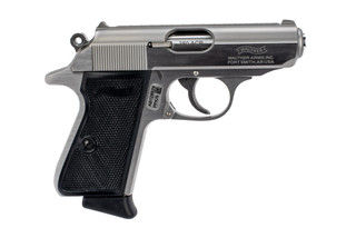 Walther PPK/S 380 ACP pistol features a stainless steel finish